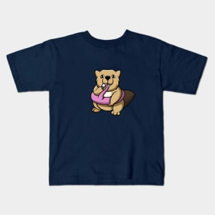 cute otter workout Kids T-Shirt